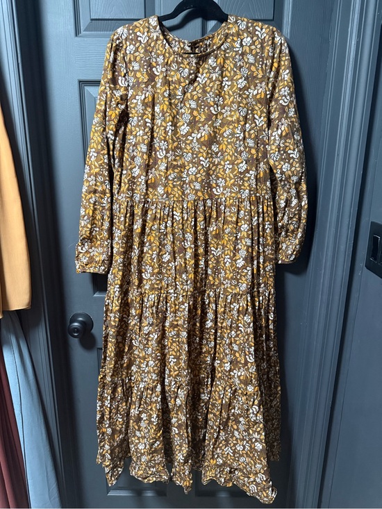 Anthropologie Dresses & Skirts - Anthropologie/Porridge Mustard Floral Tiered Maxi Dress